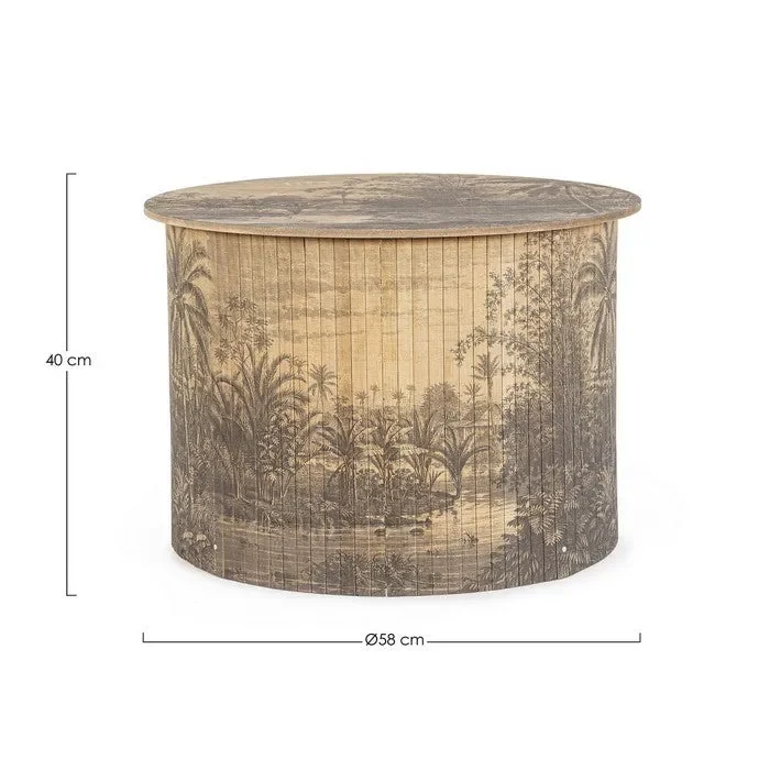 Tavolino tondo in bamboo – Fujiko Vendita calda - immagine 2