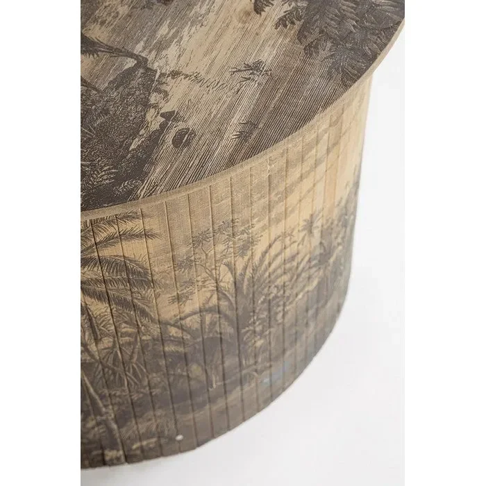 Tavolino tondo in bamboo – Fujiko Vendita calda - immagine 3