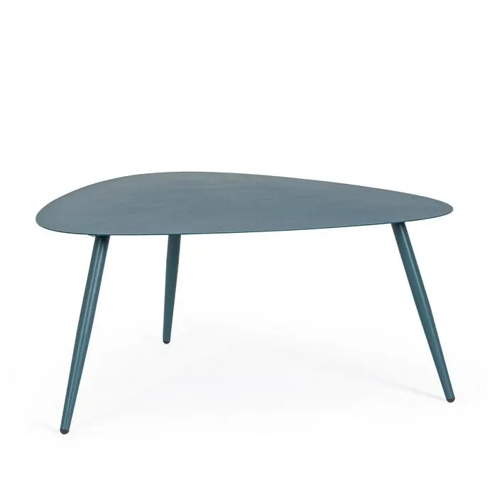 Tavolino triangolare sagomato da giardino in acciaio – Yvonne