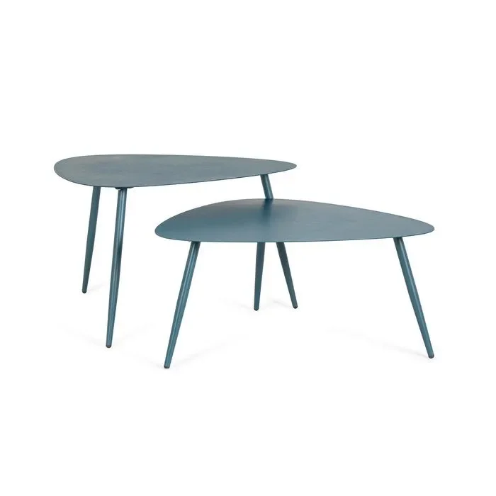 Tavolino triangolare sagomato da giardino in acciaio – Yvonne - immagine 2