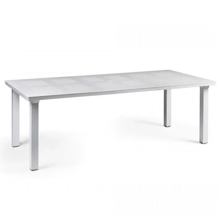 Tavolo allungabile in polipropilene da giardino bianco – Levante Saldi