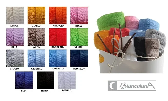 TELO BAGNO BIANCALUNA IN SPUGNA ART. LIVE COLOR COL. A SCELTA MIS. 100X145 CM - immagine 2