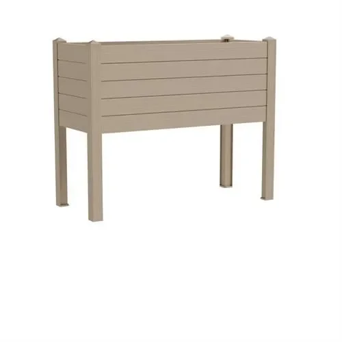 TeraPlast Fioriera Trama 015 Almond H 80 Cm 100 x 42 Cm Resina