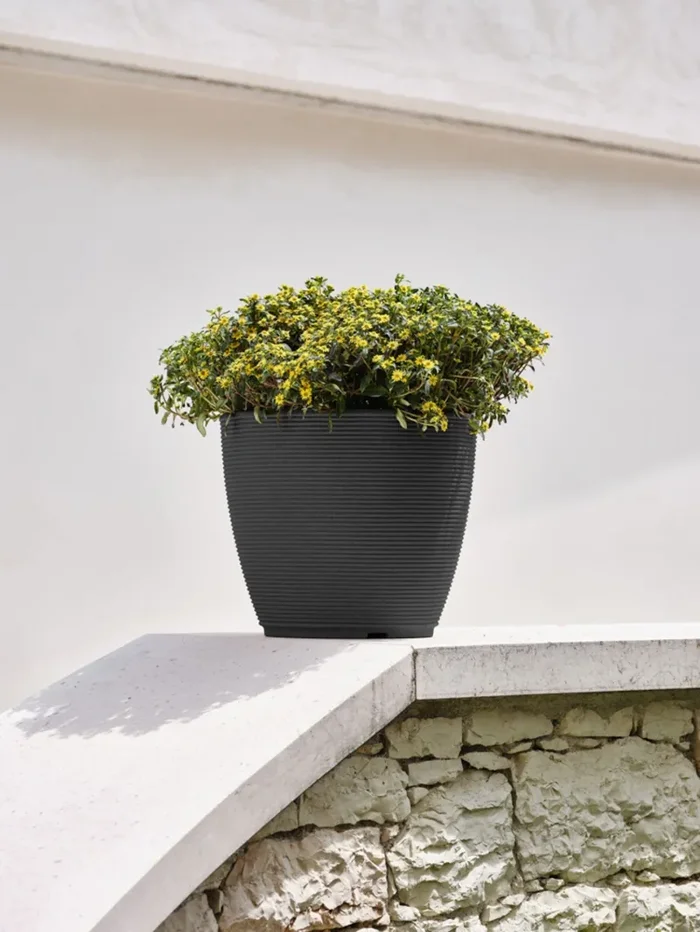 TeraPlast Vaso Duna 38 Dot Ash Plastica Riciclata - immagine 2