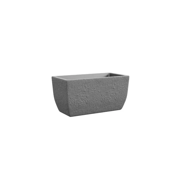 TeraPlast Vaso Fioriera Petram 80 Cm Grigio Pietra Plastica Riciclabile