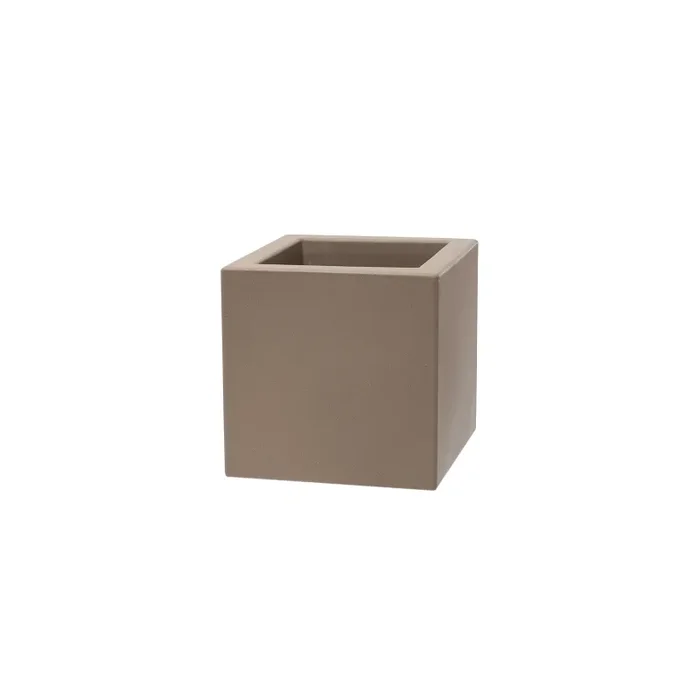 TeraPlast Vaso Schio Cubo 40 Cm Cappuccino Resina