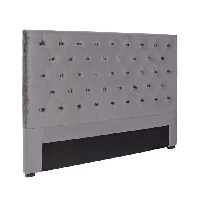 Testiera per letto grigio in velluto – Caspar - immagine 2