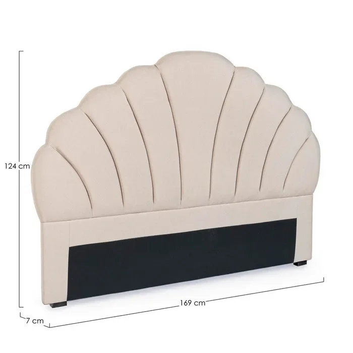 Testiera per letto in tessuto beige – Azar Sconti - immagine 3