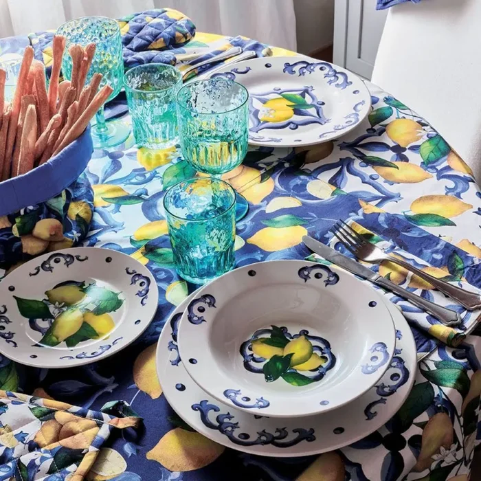 Tognana Servizio Tavola Atollo Citrus 18 Pz Porcellana Blu Saldi - immagine 2