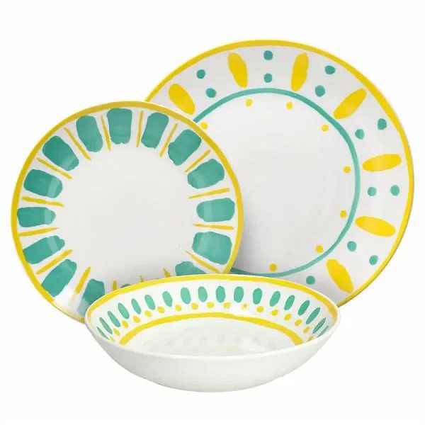 Tognana Servizio Tavola Madison Vietri 18 Pz Porcellana Multicolor - immagine 2