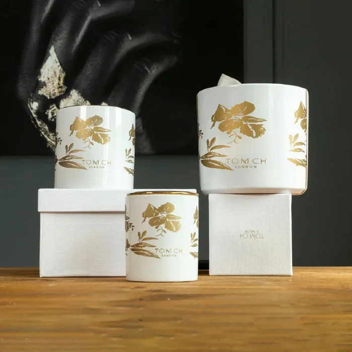 Tom Ch London Candela Florence Media H10 D9 cm Bianco - immagine 2