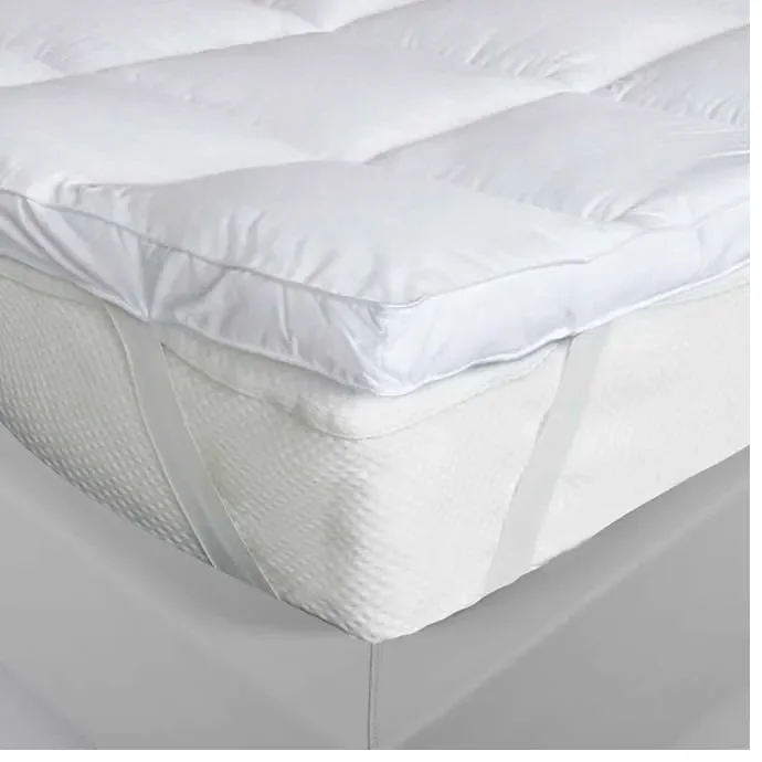 topper in tessuto martellato biancaluna cm 7 2 posti