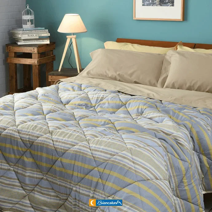 TRAPUNTA MATRIMONIALE BIANCALUNA IN MICROFIBRA ART SULM COLORE A SCELTA MISURA 260X260 CM - immagine 2