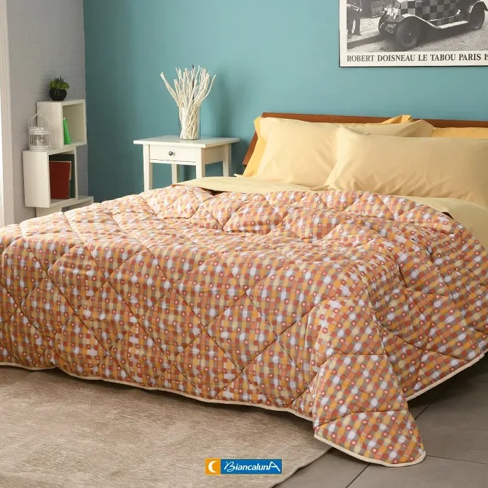 TRAPUNTA SINGOLA BIANCALUNA IN MICROFIBRA ART STORAN COLORE A SCELTA MISURA LETTO SINGOLO - immagine 3