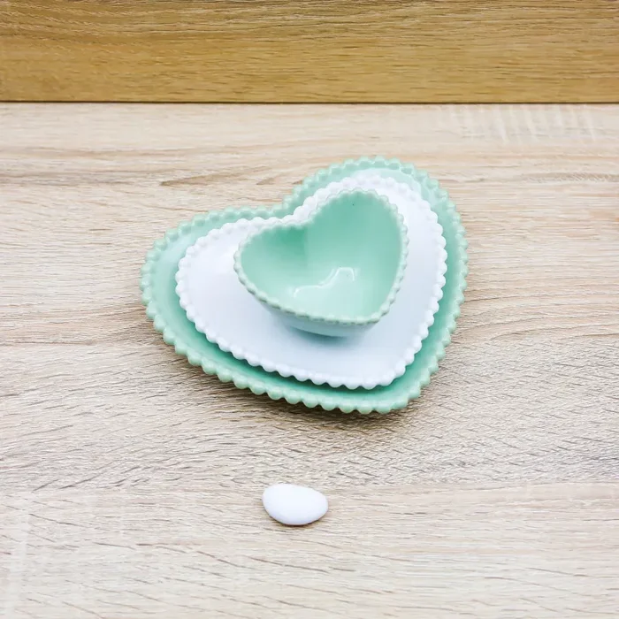 Tris Piatti Verdi e Bianchi Claraluna