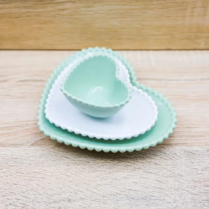 Tris Piatti Verdi e Bianchi Claraluna - immagine 3