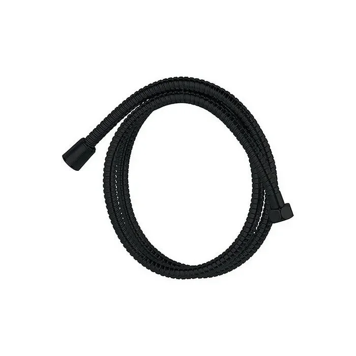 Tubo laccio per doccia in acciaio nero opaco – Hidra