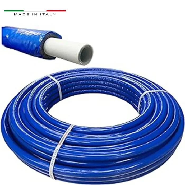 Tubo Multistrato Blu 25 Mt diametro 16 X 2 in rotolo rivestito in Polietilene 373 impianto Acqua Calda e Fredda - immagine 2