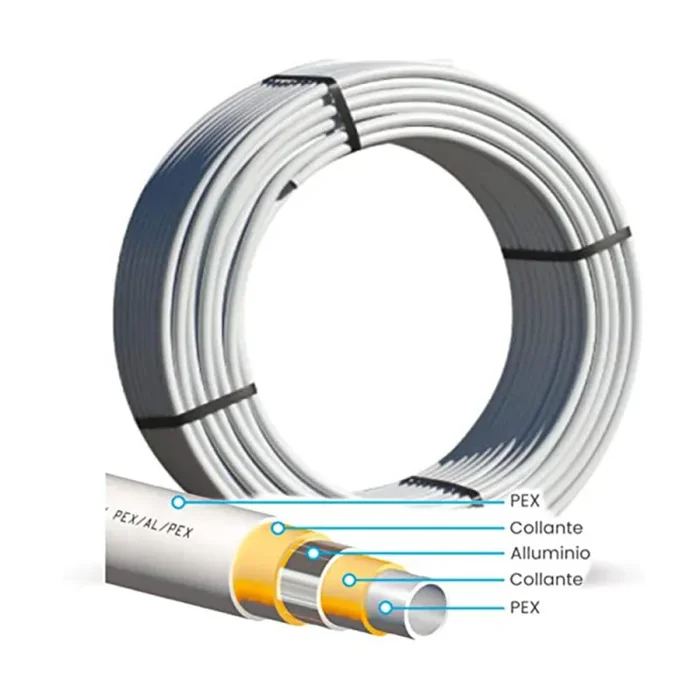 Tubo Multistrato Corona 25Mt diametro 16x2mm Nudo per Impianto per Carico Qualità selezionata - immagine 2