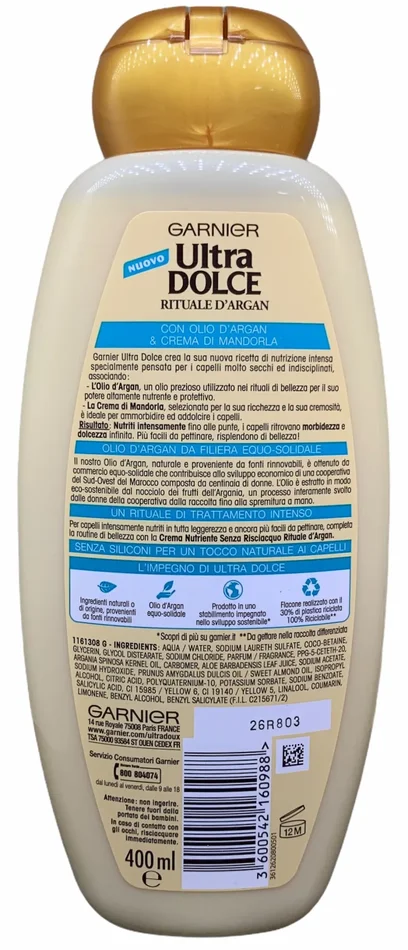 Ultra dolce shampoo rituale d’argan con olio d’argan del marocco 400 ml Vendita online - immagine 2