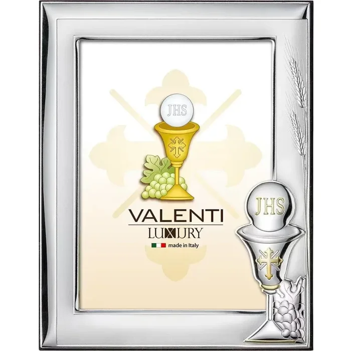 Valenti Cornice Portafoto Comunione 13 x 18 Cm Argento