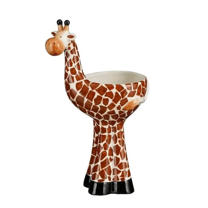 Vaso a forma di giraffa marrone 27 cm