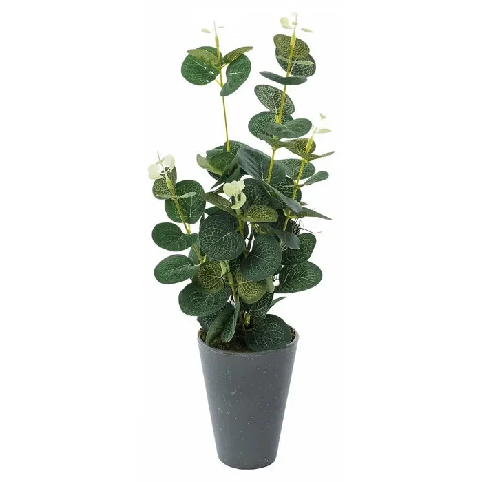 Vaso con piantina artificiale per decorazione