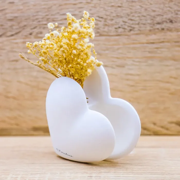 Vaso Cuore con Fiori Claraluna - immagine 2