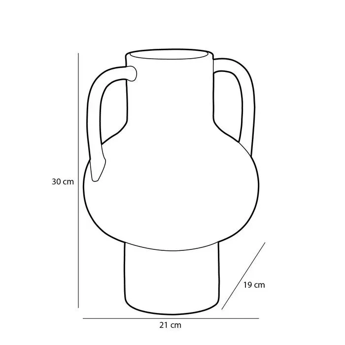 Vaso in ceramica rosa con manici – Stratt - immagine 2