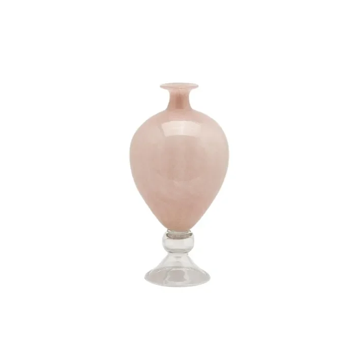 Vaso in vetro ad anfora con piede