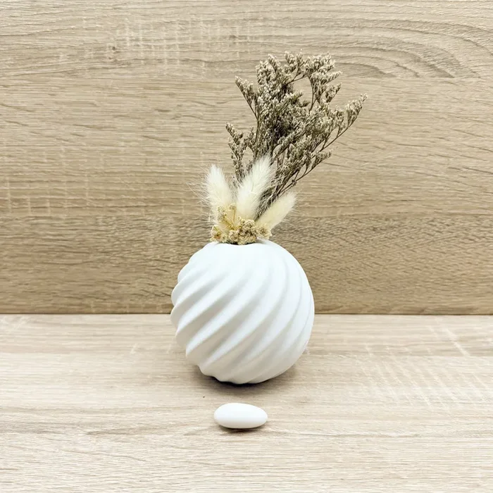 Vaso Tondo con Fiori Claraluna