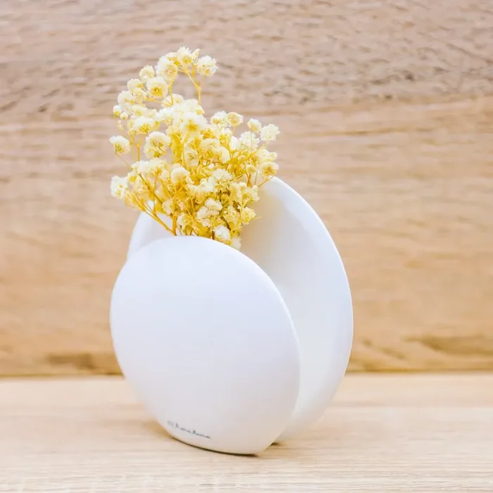 Vaso Tondo con Fiori Claraluna - immagine 2