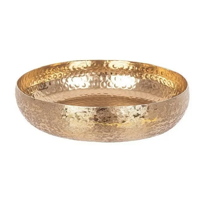 Vassoio tondo in metallo dorato – Varanasi