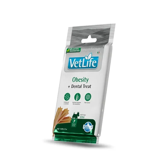 Vet Life Dog Dental Treat Obesity Adult Mini 60g