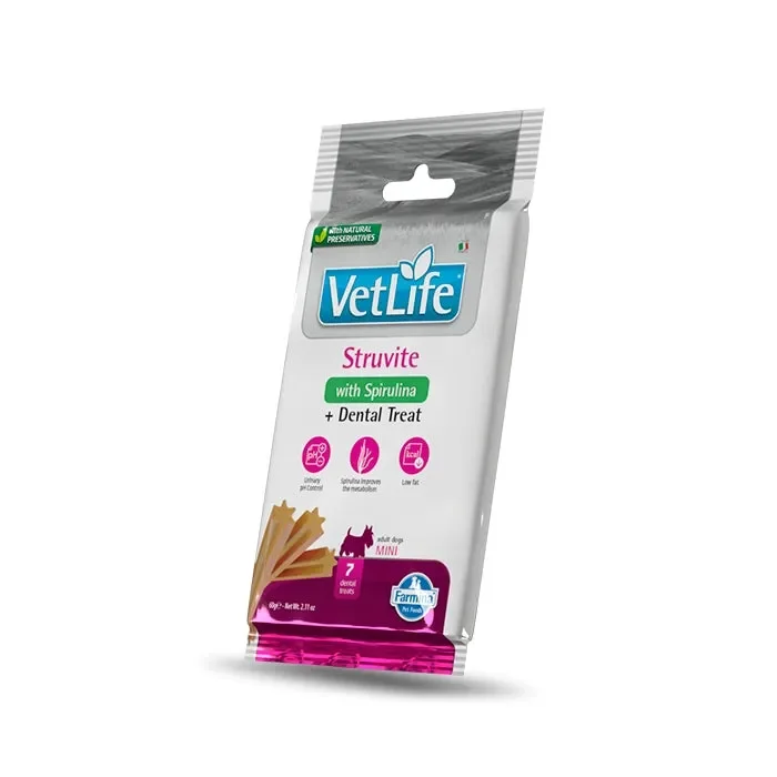 Vet Life Dog Dental Treat Struvite Adult Mini 60g Vendita calda