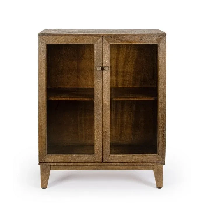 Vetrina in legno di mango con 2 ante e ripiani – Remington - immagine 2