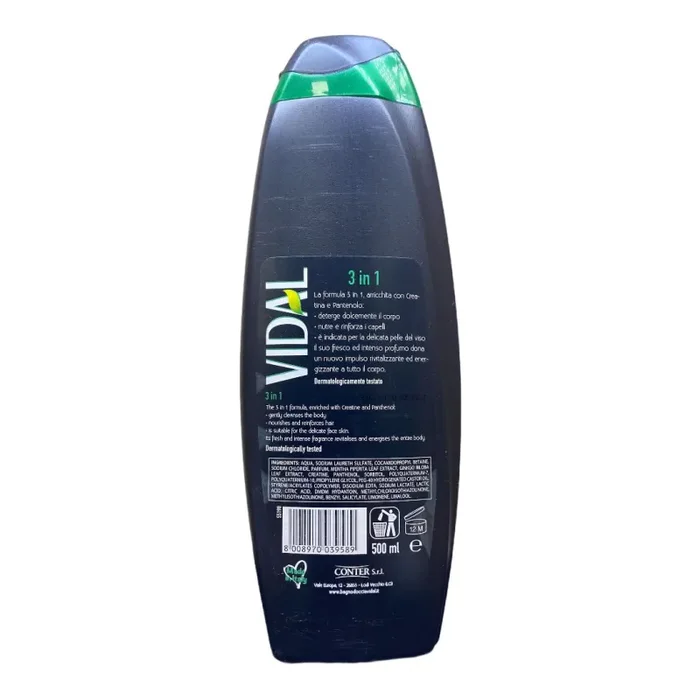 Vidal bagno schiuma peppermint e ginkgo 500 ml - immagine 2