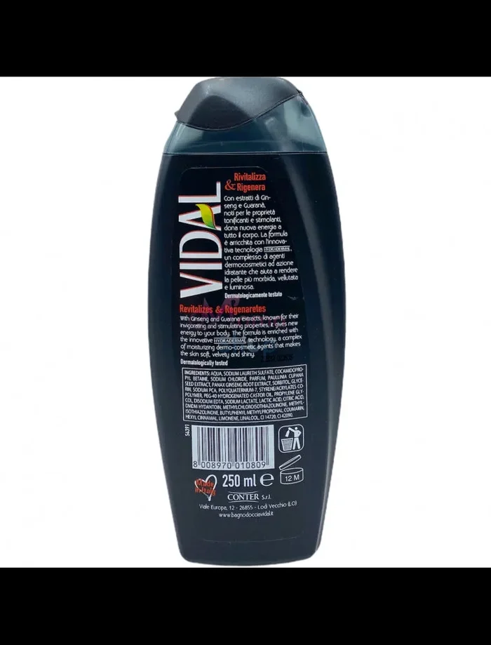 Vidal doccia shampoo energy sport ginseng e guaranà 250 ml Online - immagine 2
