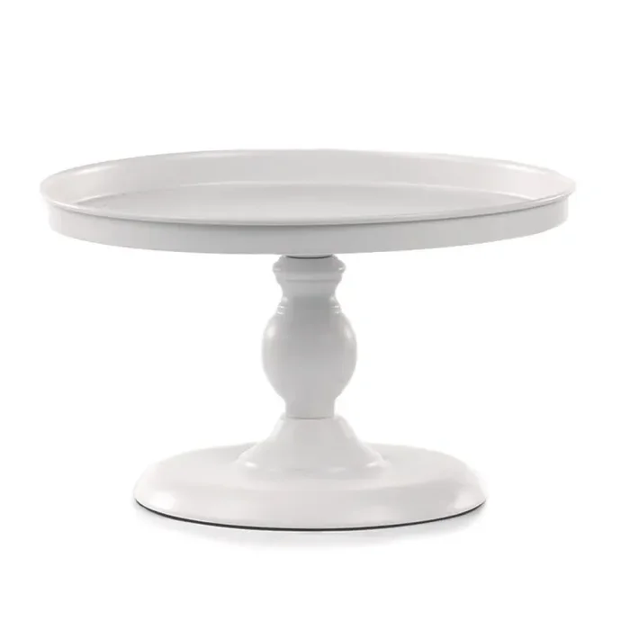 Vimin Box Alzatina Metallo Bianca D 30 Cm H 19 Cm