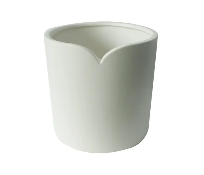 Vimin Box Vaso Caspò Bordo a Forma di Cuore D 13,5 Cm H 12,5 Cm Bianco