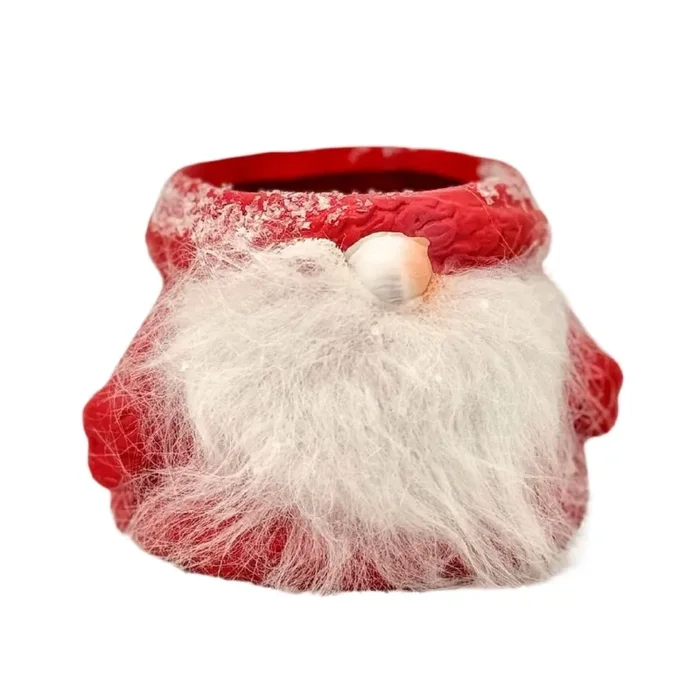 Vimin Box Vaso Caspò Gnomo con Braccia e Barba D 7 Cm L 11 Cm L 10 Cm Rosso