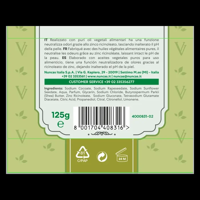 Vittoria Verde saponi pratici e funzionali Antiodore – 125g - immagine 2
